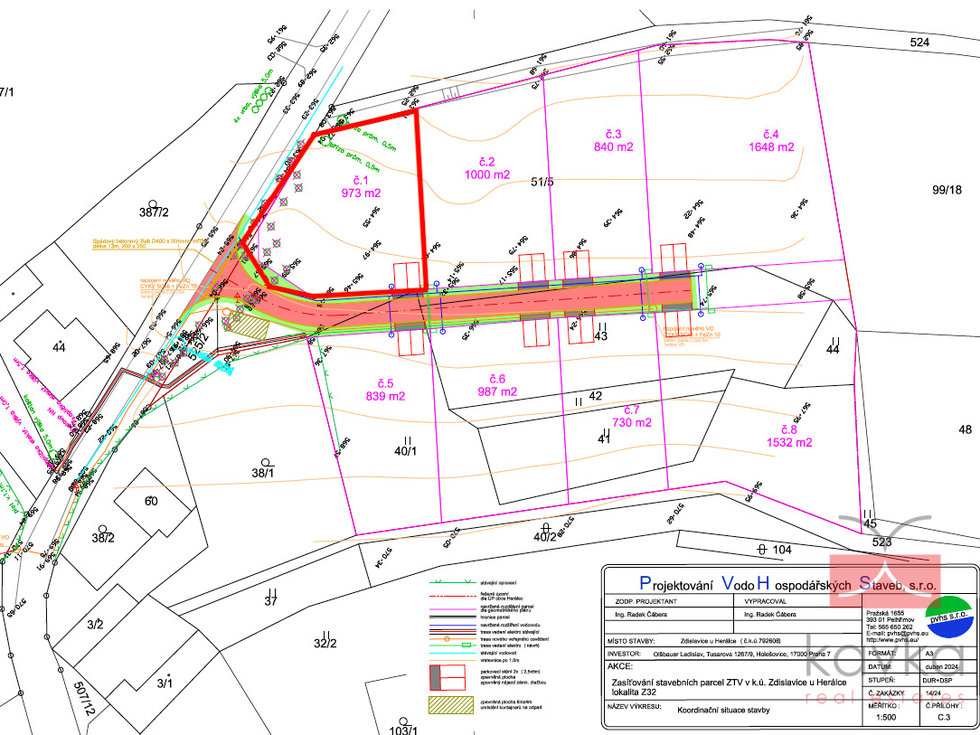 Prodej stavební parcely 973 m², Herálec