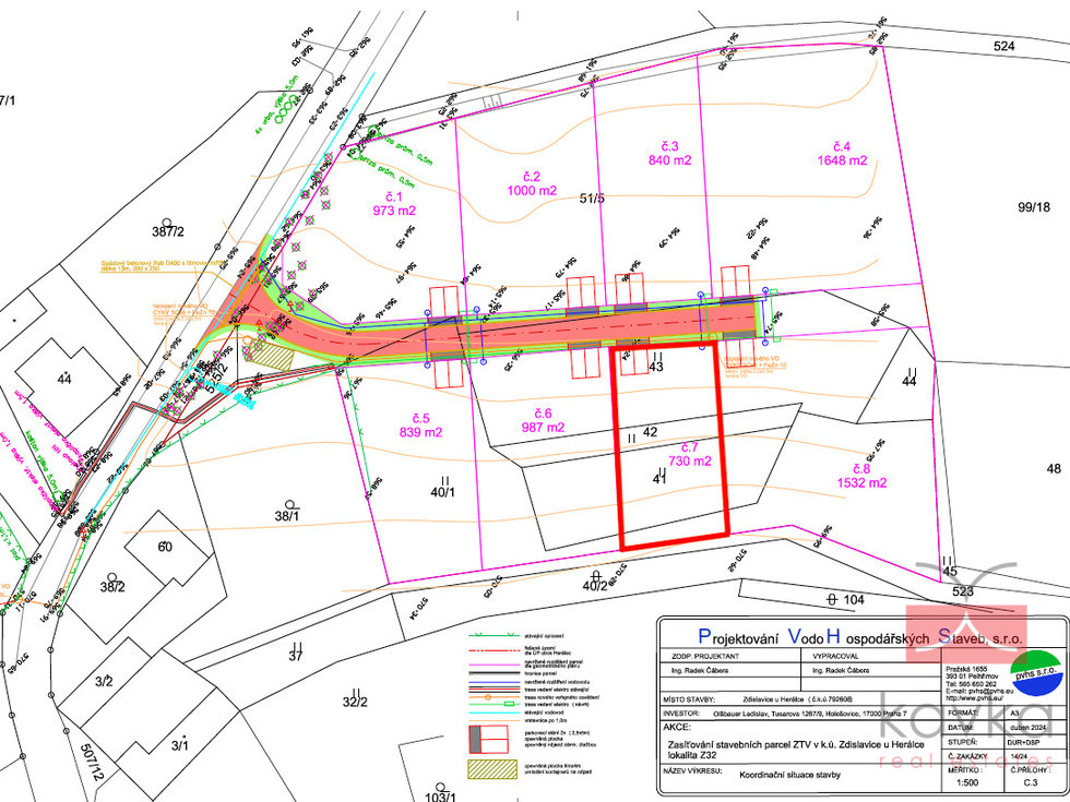 Prodej stavební parcely 730 m², Herálec