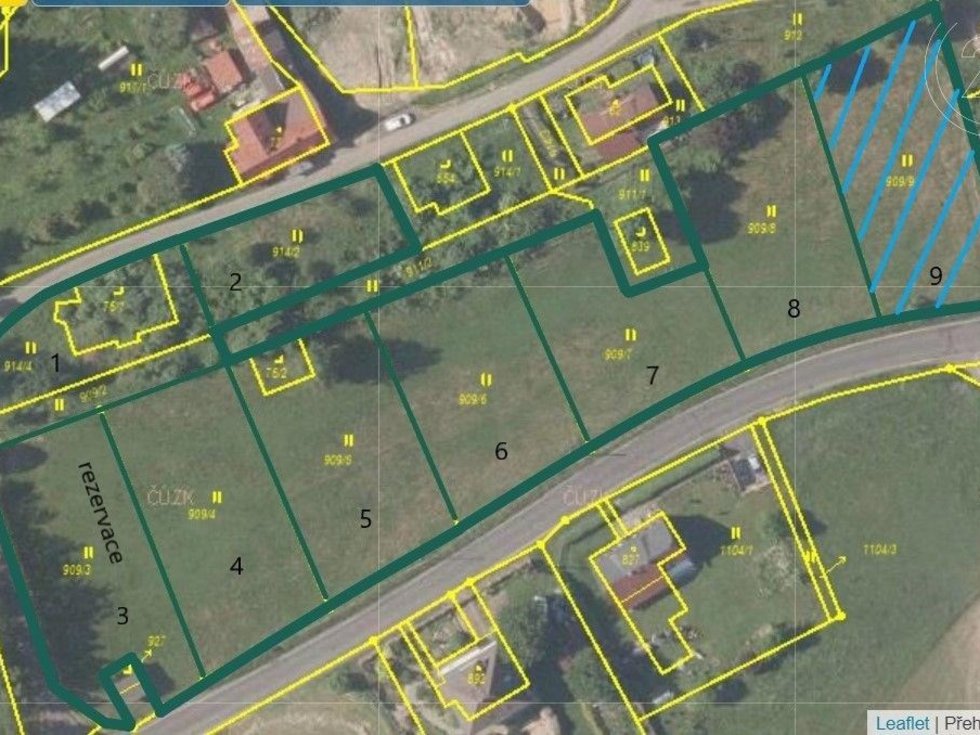 Prodej stavební parcely 1262 m², Staré Křečany