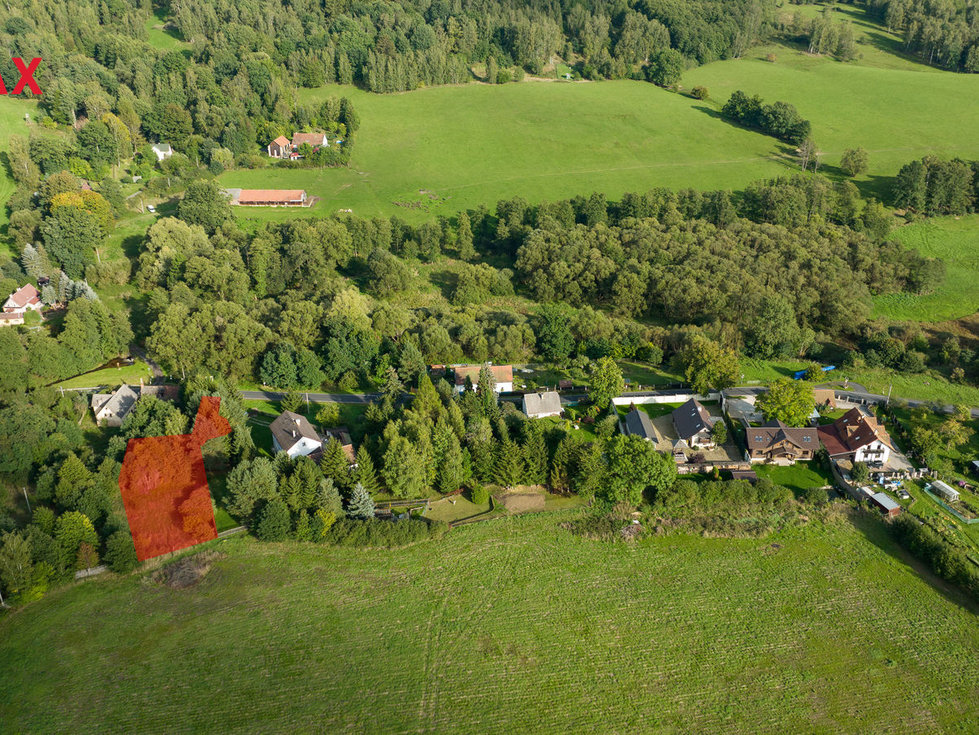 Prodej stavební parcely 1882 m², Milíkov