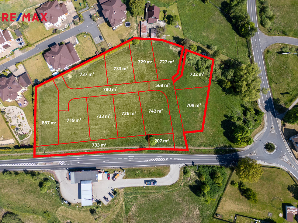 Prodej stavební parcely 709 m², Nová Role