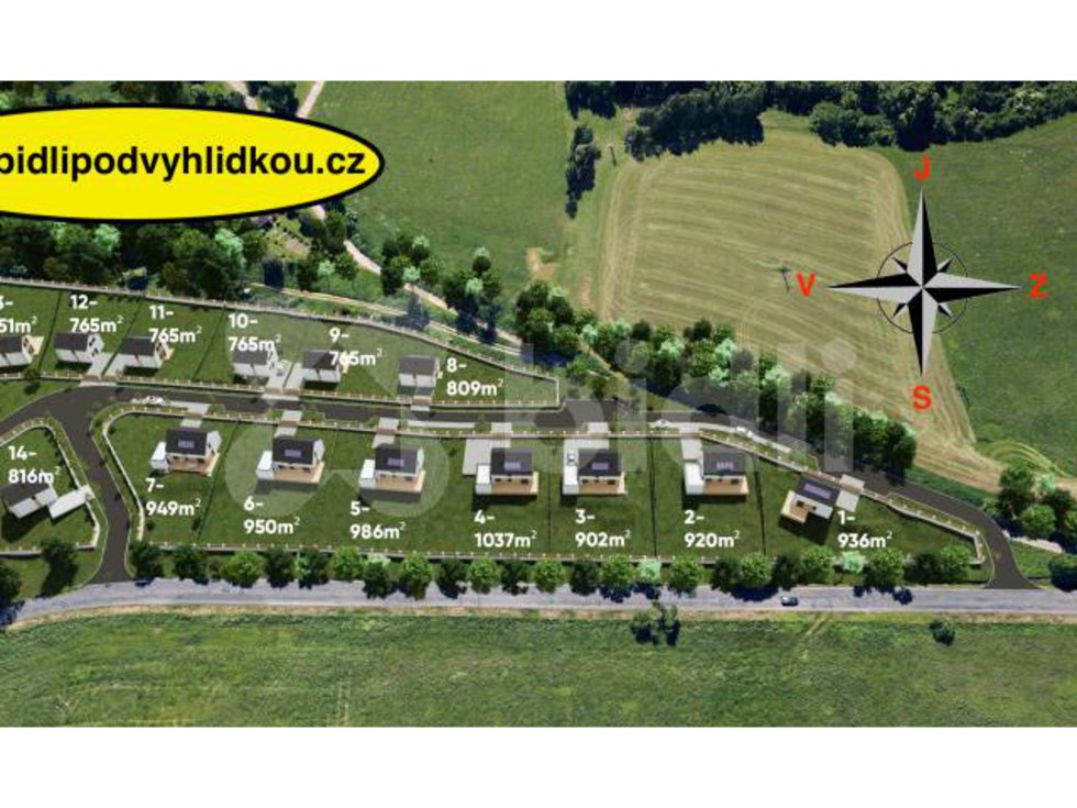 Prodej stavební parcely 949 m², Sušice
