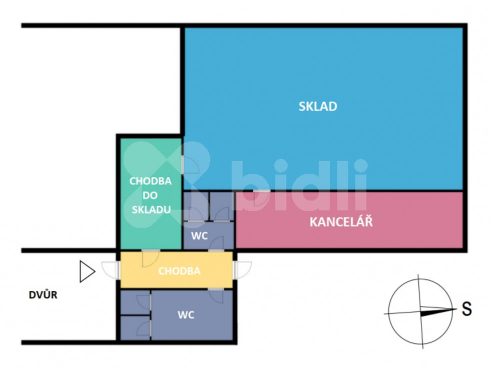 Pronájem skladu 80 m², Kuřim