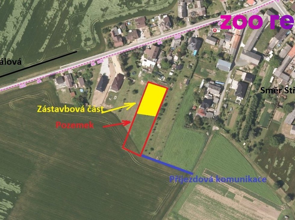 Prodej stavební parcely 2941 m², Uničov