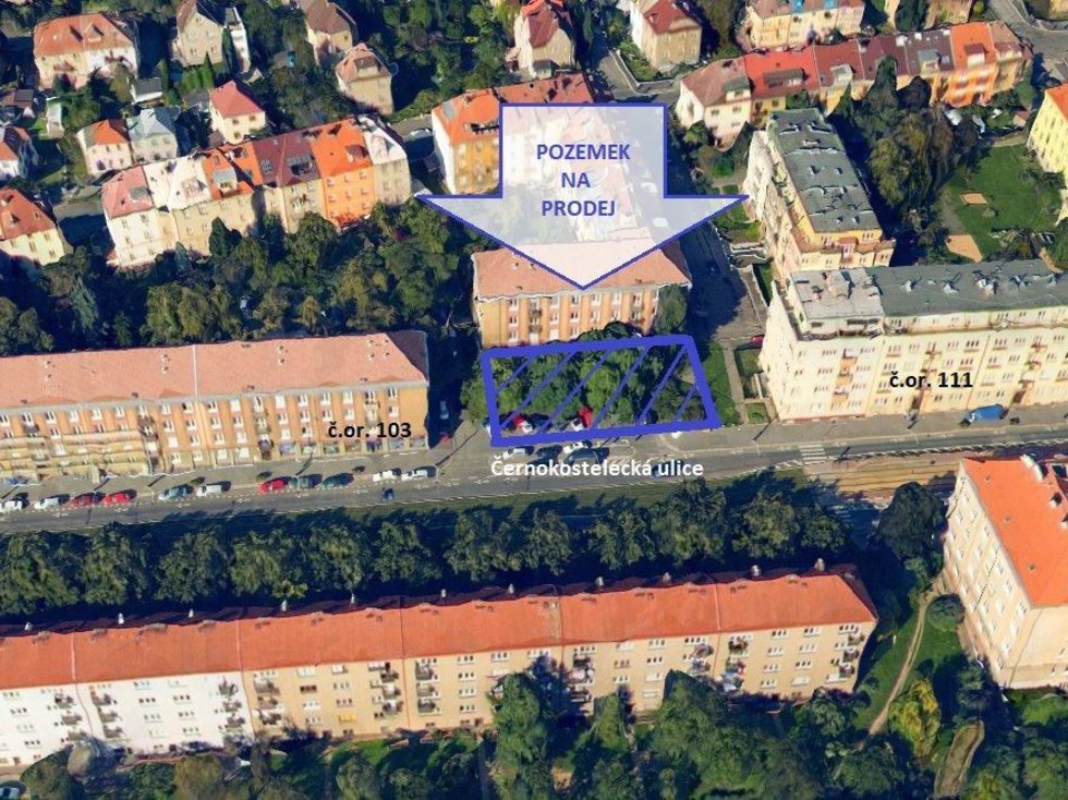 Prodej stavební parcely 750 m², Praha
