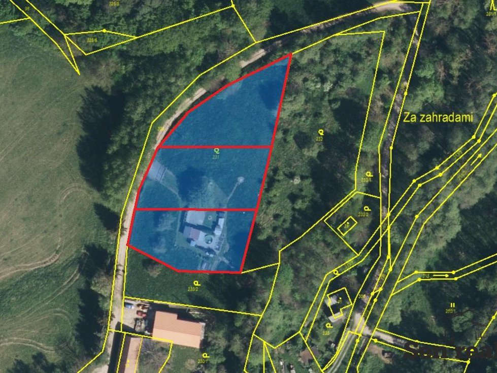 Prodej stavební parcely 1193 m², Morašice