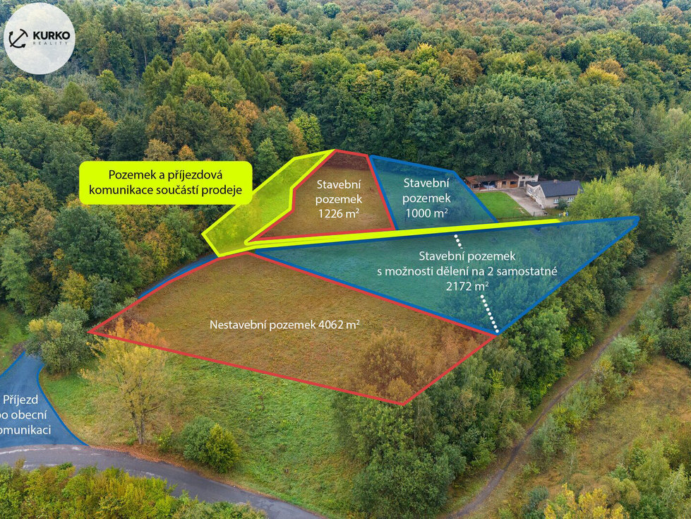 Prodej stavební parcely 3618 m², Petřvald