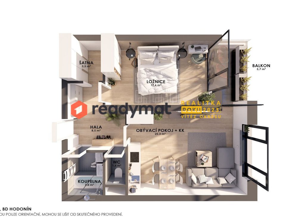 Prodej bytu 2+kk 53 m², Hodonín