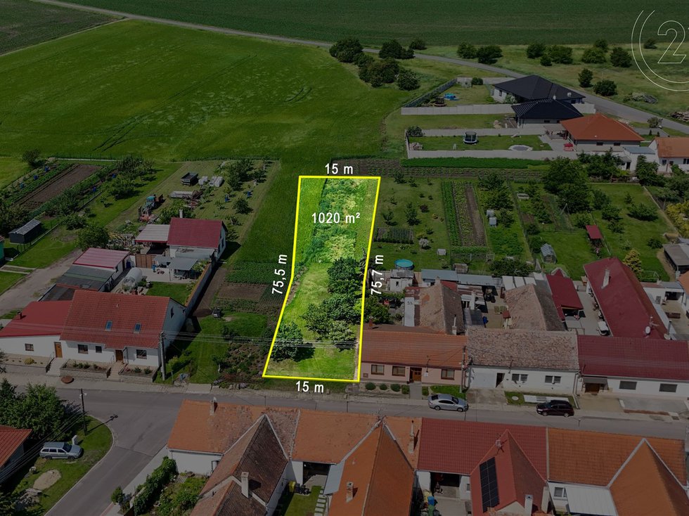 Prodej stavební parcely 1020 m², Strachotice