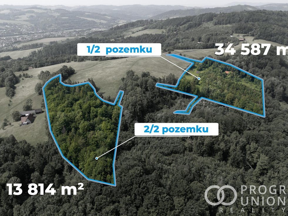 Prodej stavební parcely 46878 m², Jablůnka