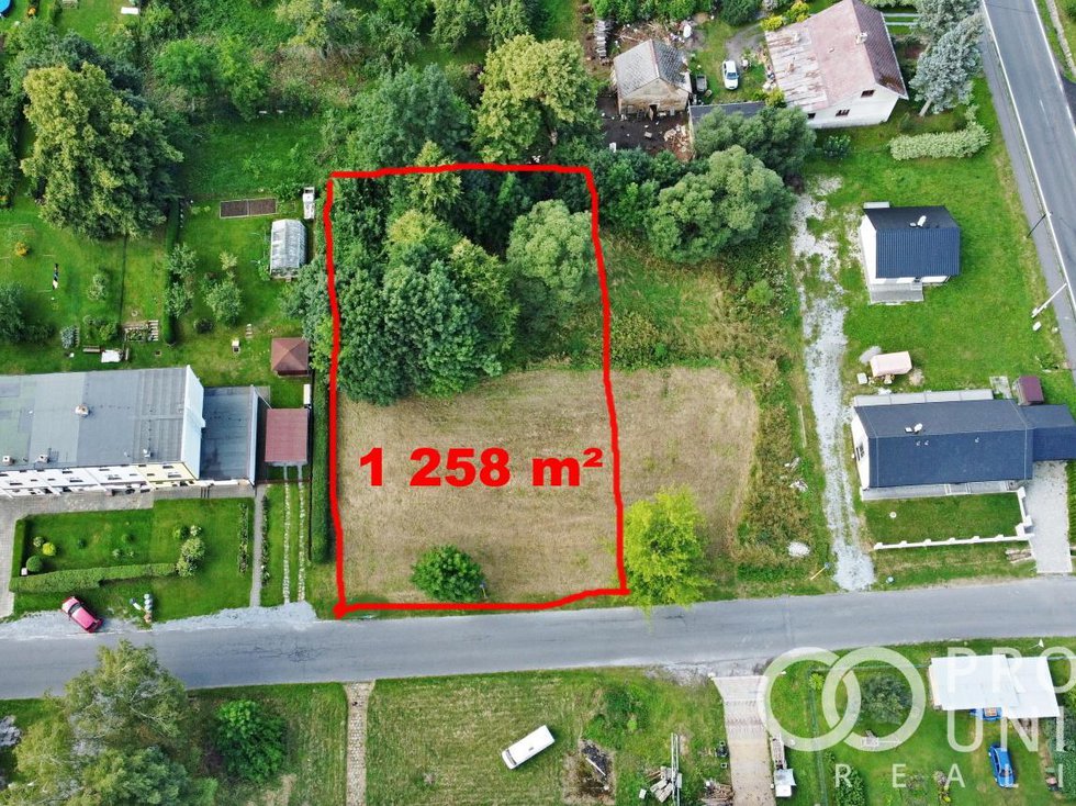 Prodej stavební parcely 1258 m², Zlaté Hory