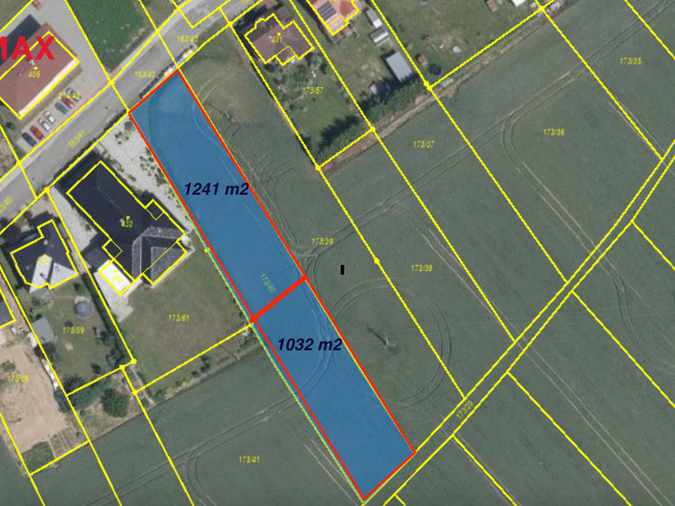 Prodej stavební parcely 1241 m², Přáslavice