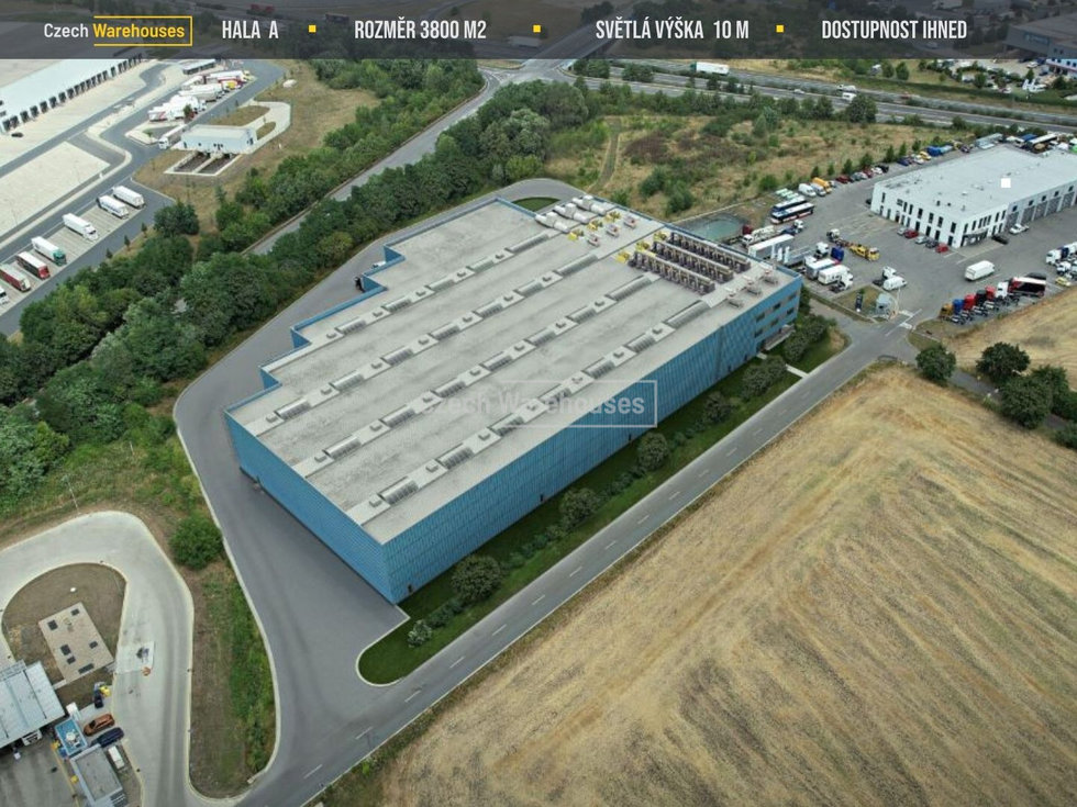 Pronájem skladu 3800 m², Kozomín