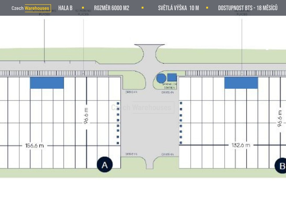 Pronájem skladu 6010 m², Zaječí