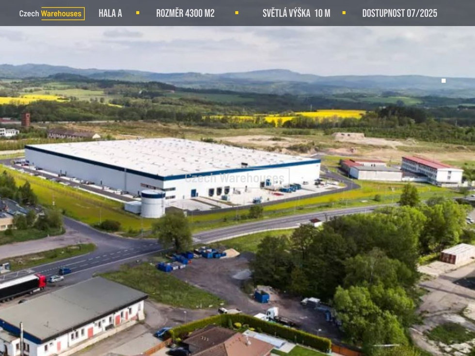 Pronájem skladu 4300 m², Ostrov