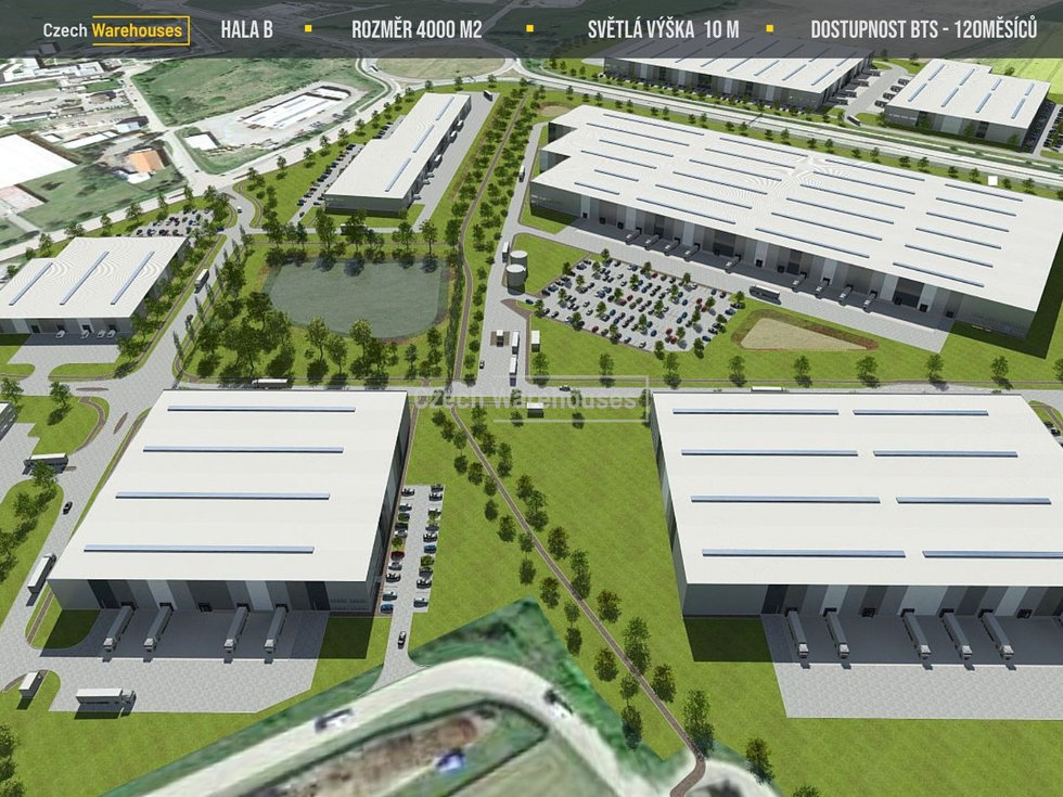 Pronájem skladu 4100 m², České Budějovice