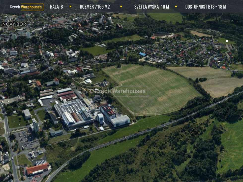 Pronájem skladu 7155 m², Nový Bor