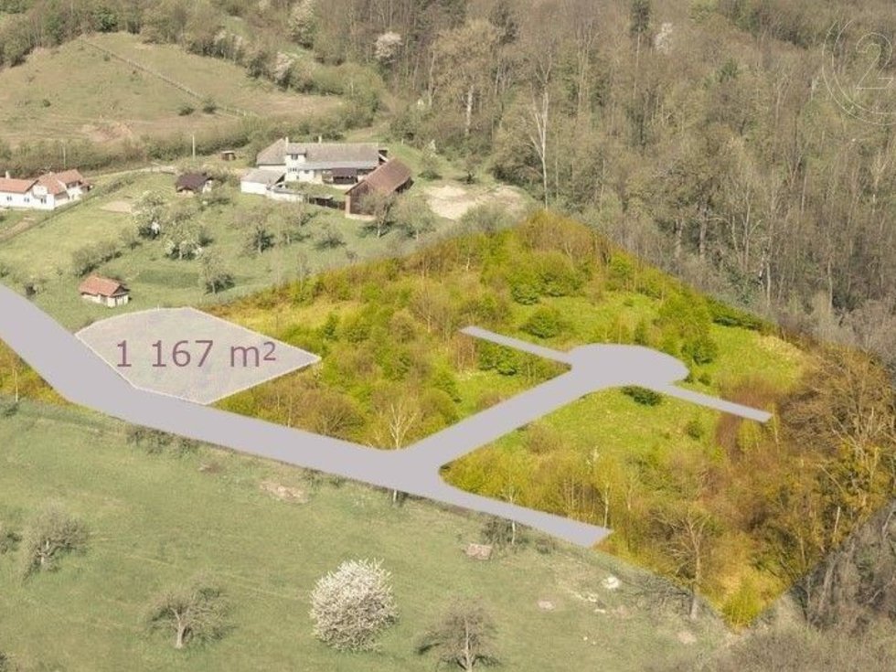 Prodej stavební parcely 1167 m², Choryně