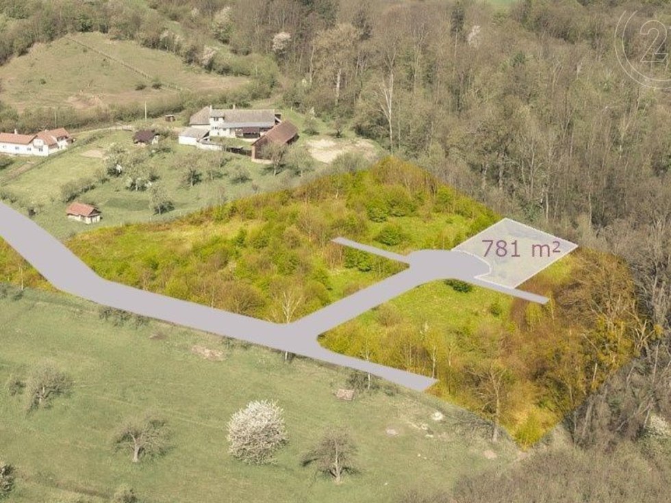 Prodej stavební parcely 781 m², Choryně