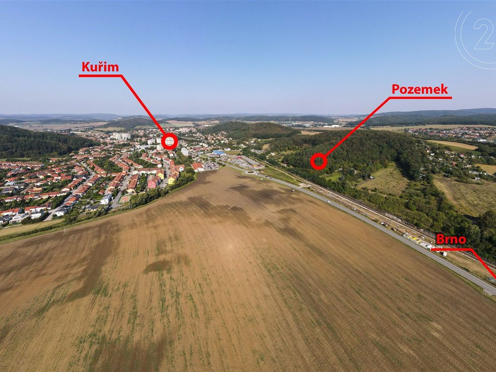 Prodej komerčního pozemku 4736 m², Kuřim