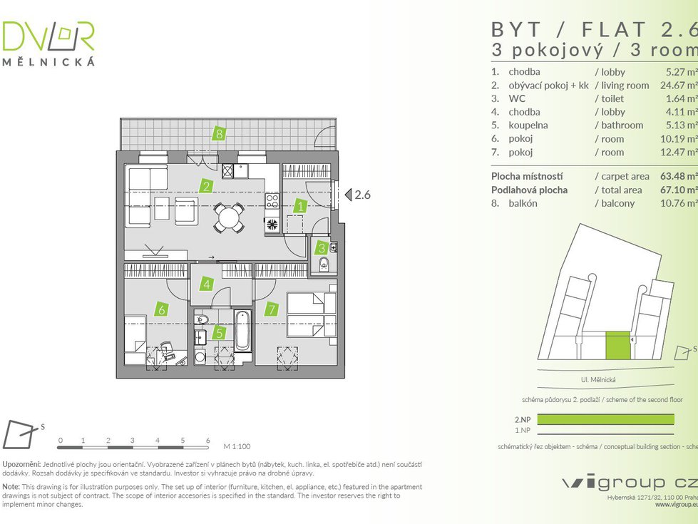 Prodej bytu 3+kk 63 m², Brandýs nad Labem-Stará Boleslav