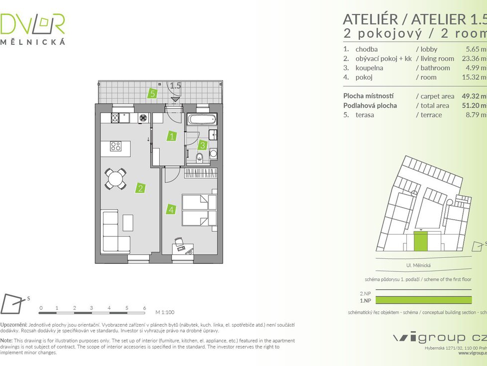 Prodej bytu 2+kk 49 m², Brandýs nad Labem-Stará Boleslav