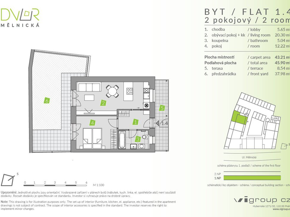 Prodej bytu 2+kk 43 m², Brandýs nad Labem-Stará Boleslav