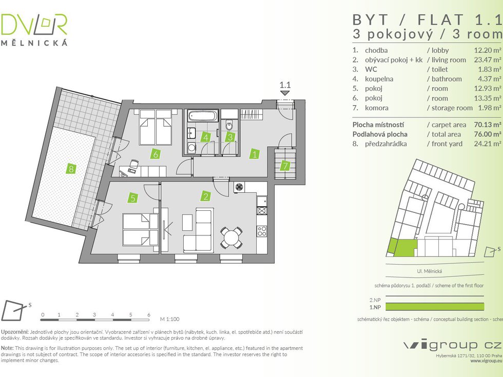 Prodej bytu 3+kk 70 m², Brandýs nad Labem-Stará Boleslav