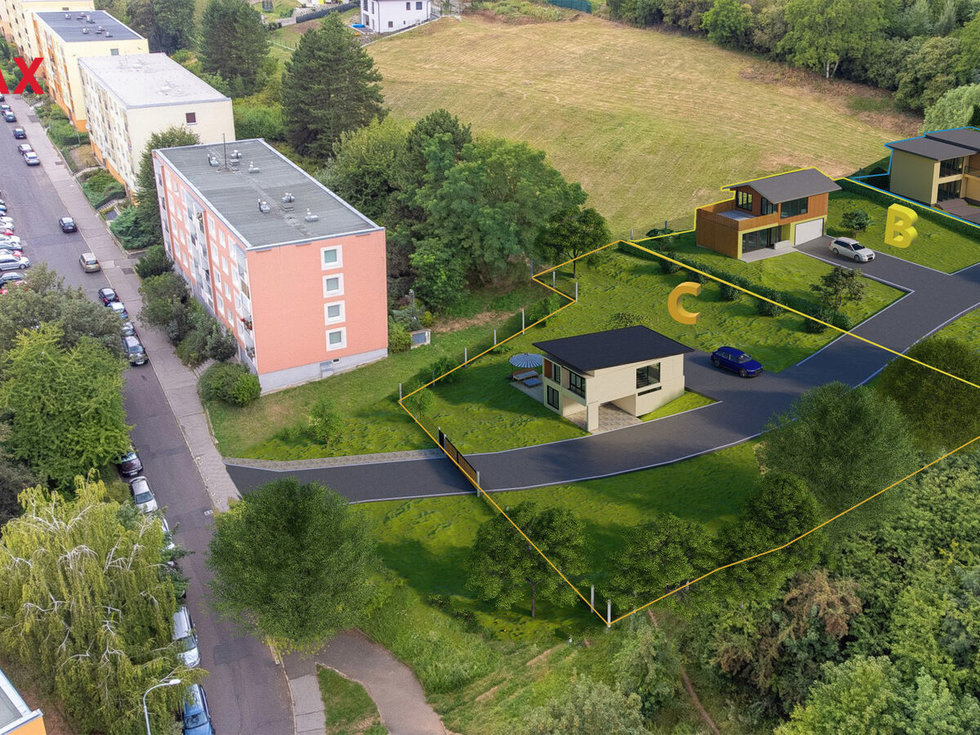 Prodej stavební parcely 1200 m², Ústí nad Labem