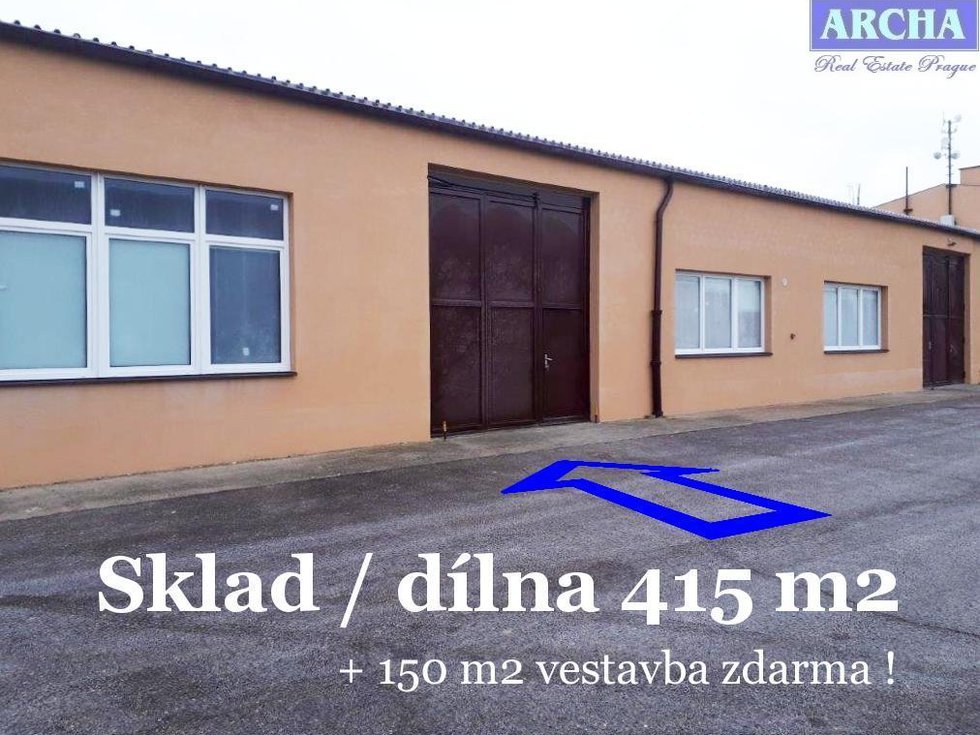 Pronájem skladu 415 m², Úvaly