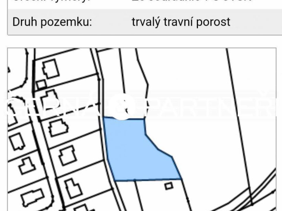 Prodej zahrady 1150 m², Chlumec