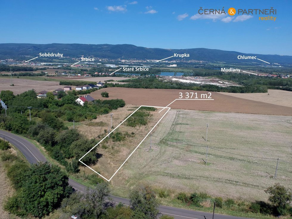 Prodej stavební parcely 3371 m², Kvítkov