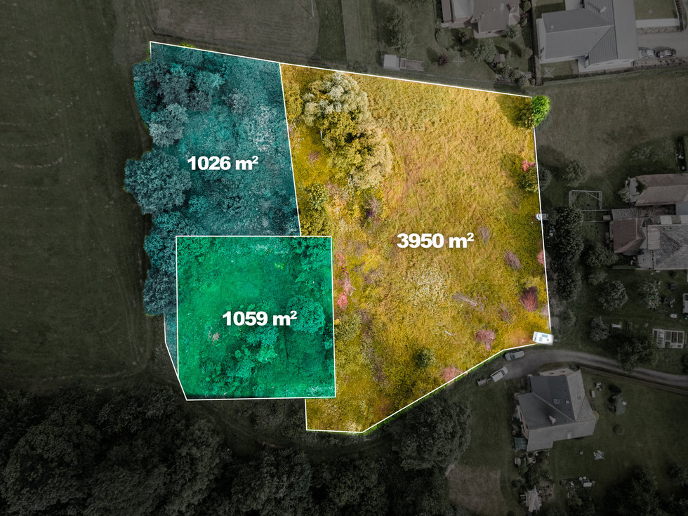 Prodej stavební parcely 6035 m², Rudoltice