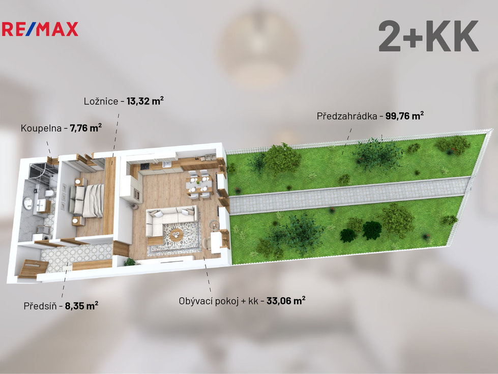 Prodej bytu 2+kk 62 m², Třeština