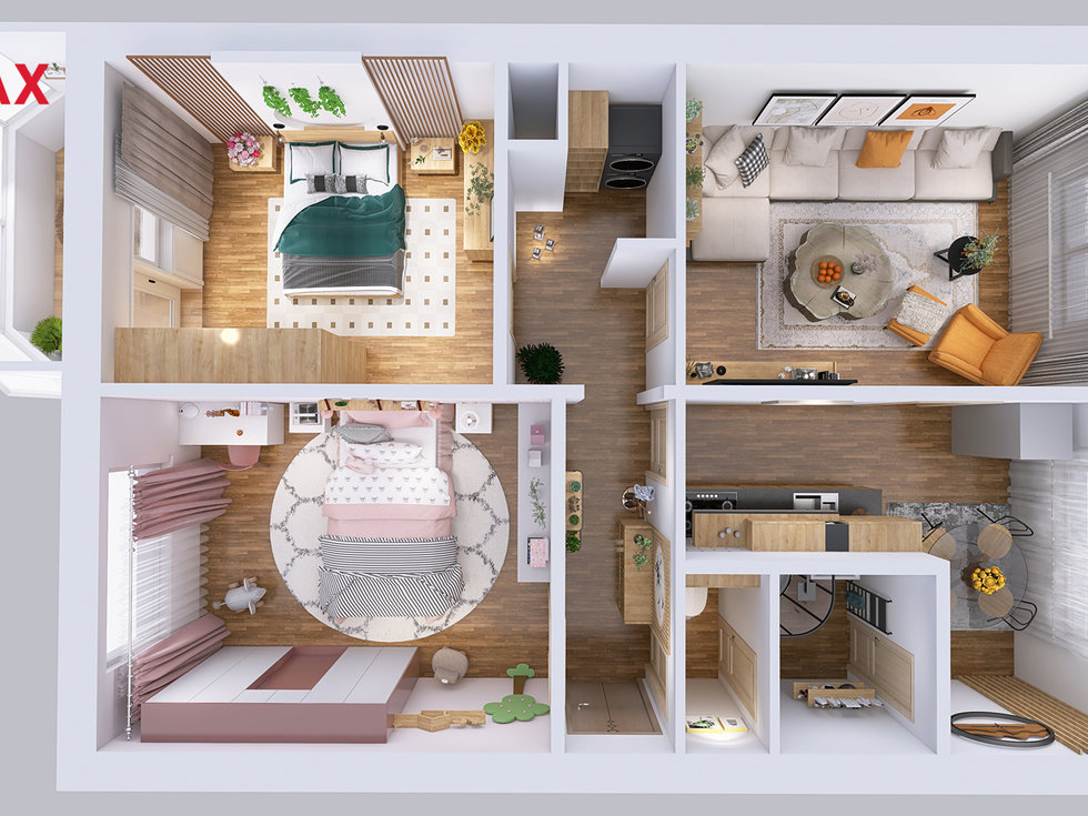 Prodej bytu 3+1 71 m², Loučná nad Desnou