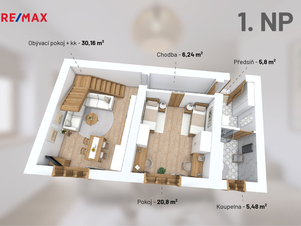 Prodej bytu 4+kk 113 m², Třeština