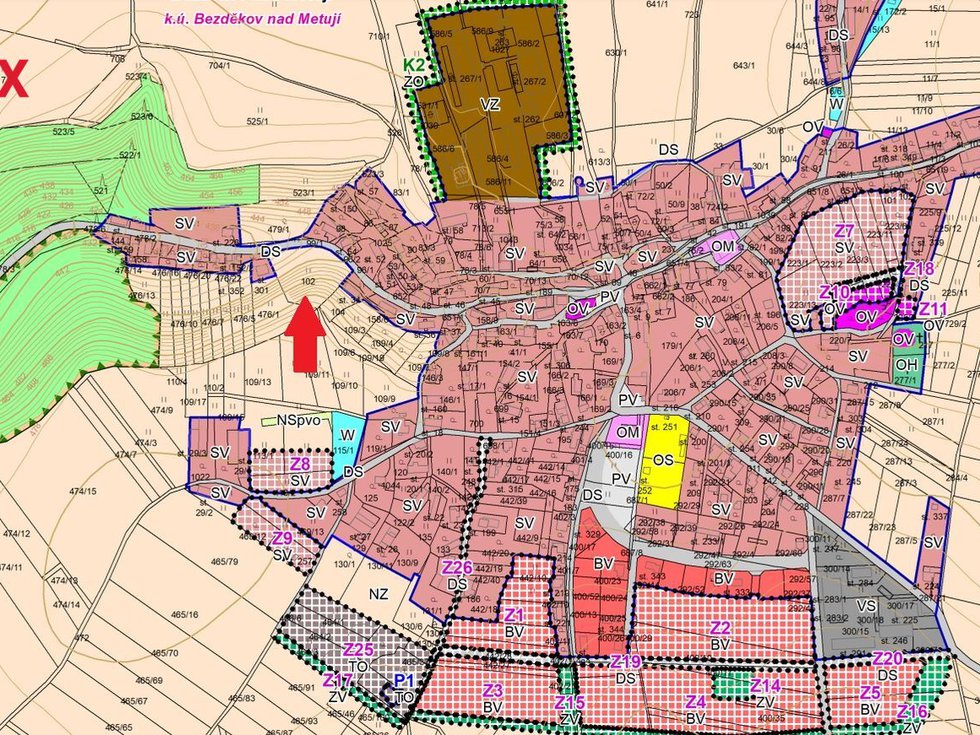 Prodej stavební parcely 4980 m², Bezděkov nad Metují