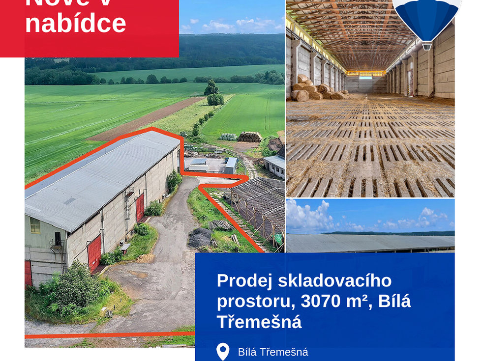 Prodej skladu 3262 m², Bílá Třemešná