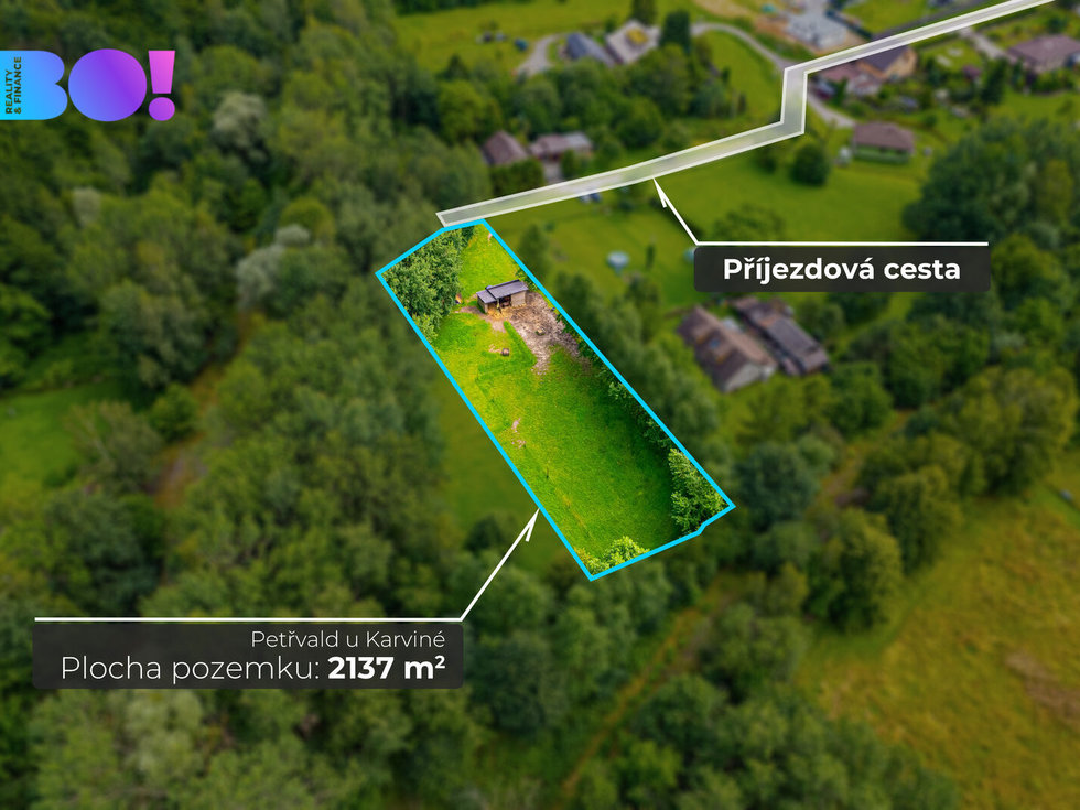 Prodej stavební parcely 2137 m², Petřvald