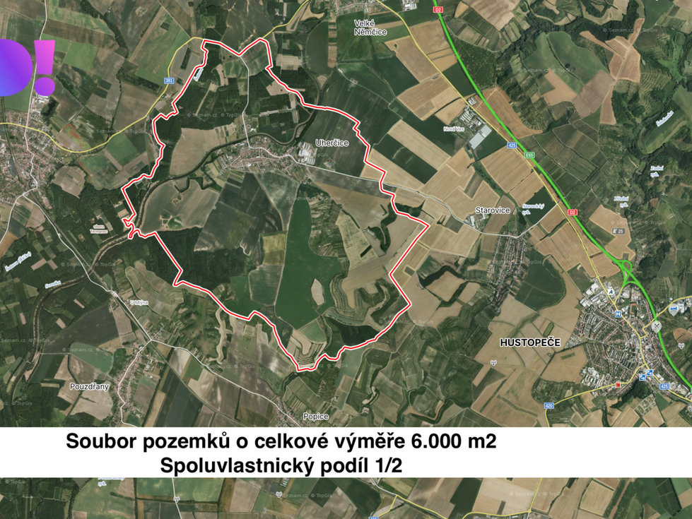 Prodej zemědělské půdy 3000 m², Uherčice