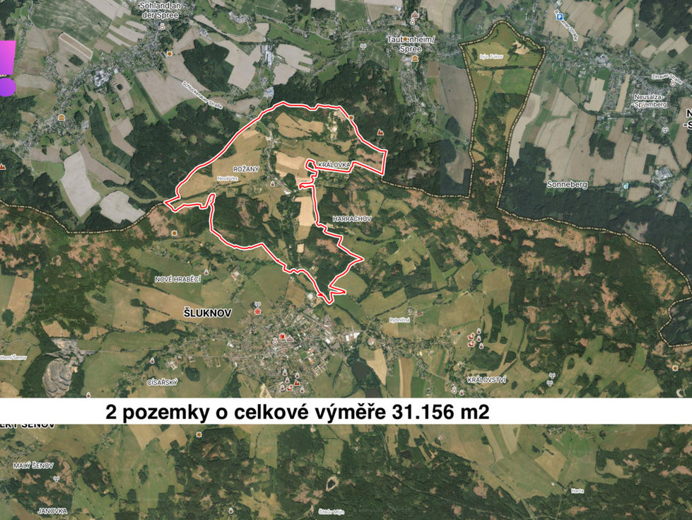 Prodej zemědělské půdy 31156 m², Šluknov