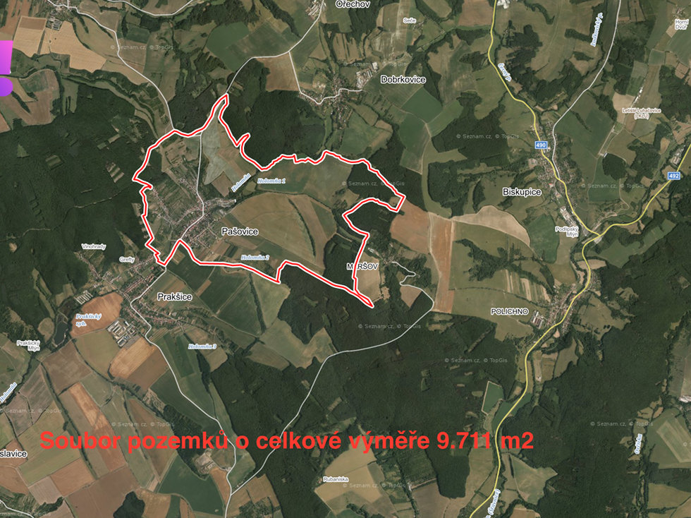 Prodej zemědělské půdy 9711 m², Pašovice