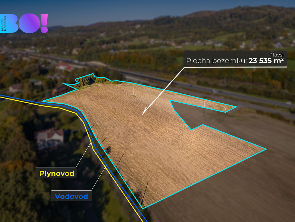 Prodej komerčního pozemku 23535 m², Návsí