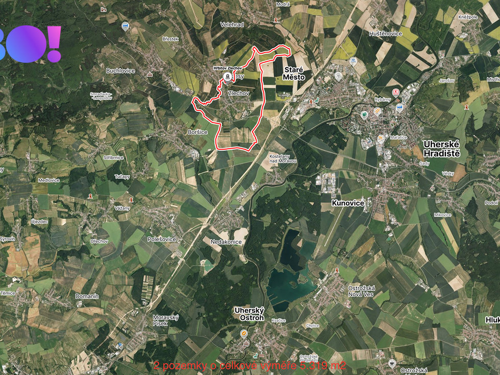 Prodej zemědělské půdy 5319 m², Zlechov