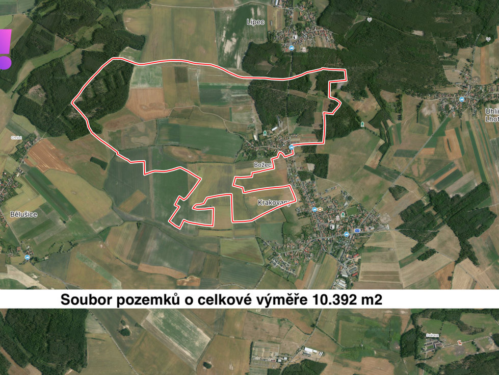 Prodej zemědělské půdy 10392 m², Krakovany