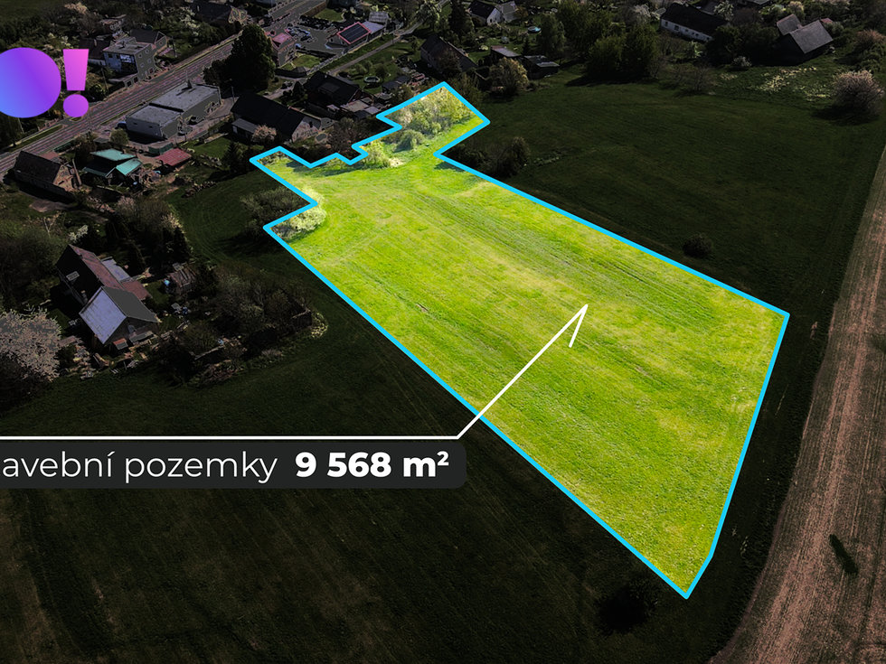 Prodej stavební parcely 9568 m², Velké Heraltice