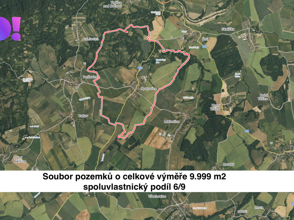 Prodej zemědělské půdy 6666 m², Opatovice