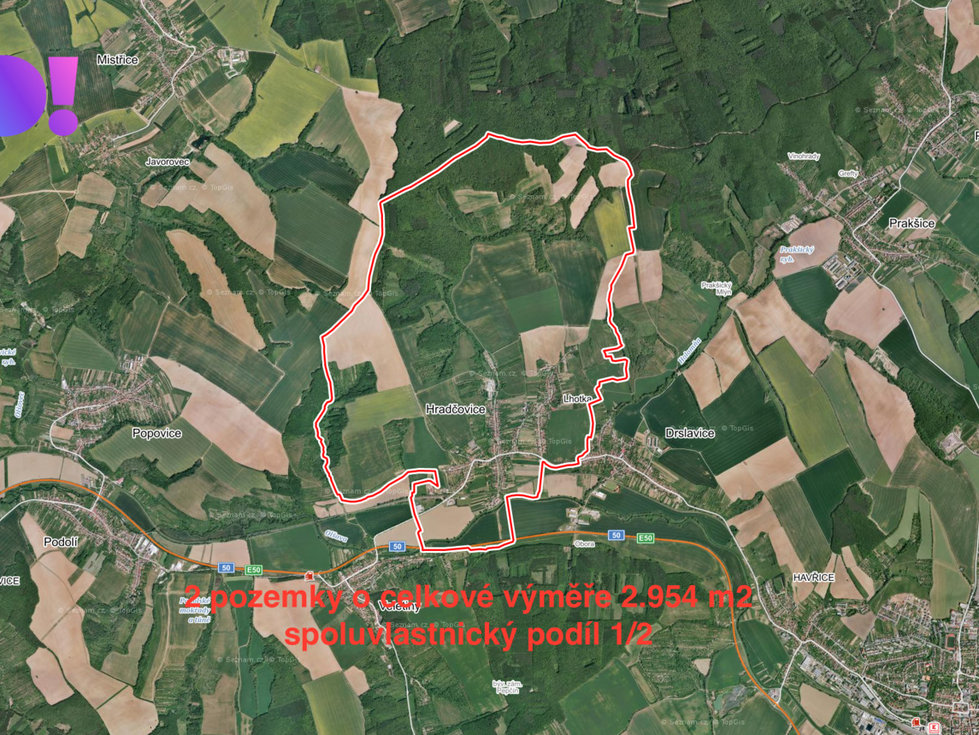 Prodej zemědělské půdy 1477 m², Hradčovice