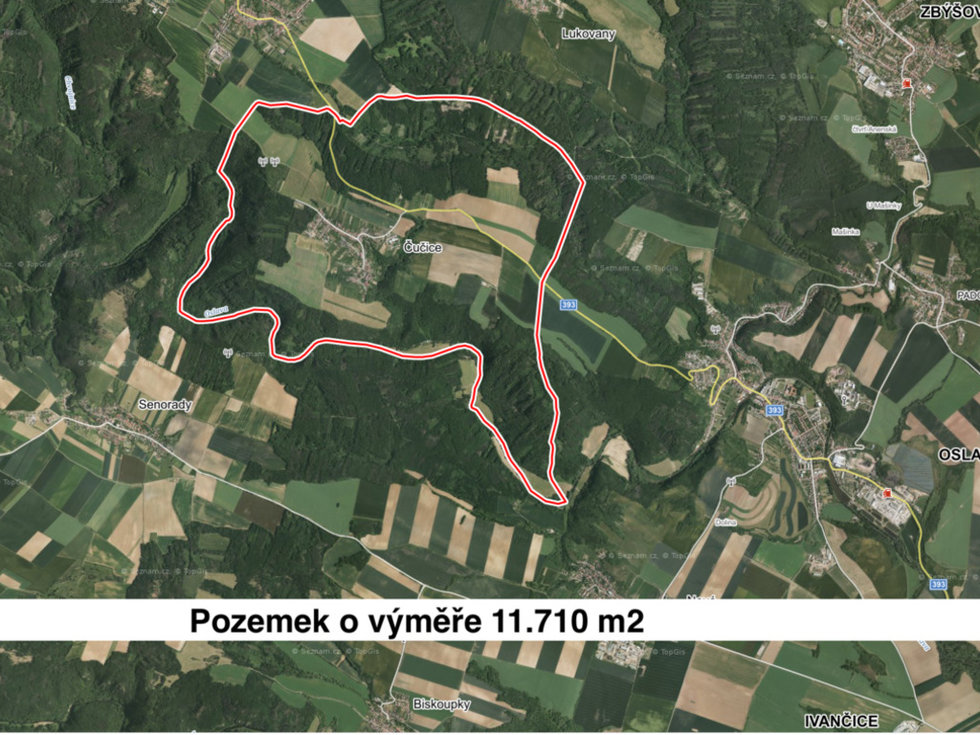 Prodej zemědělské půdy 11710 m², Čučice