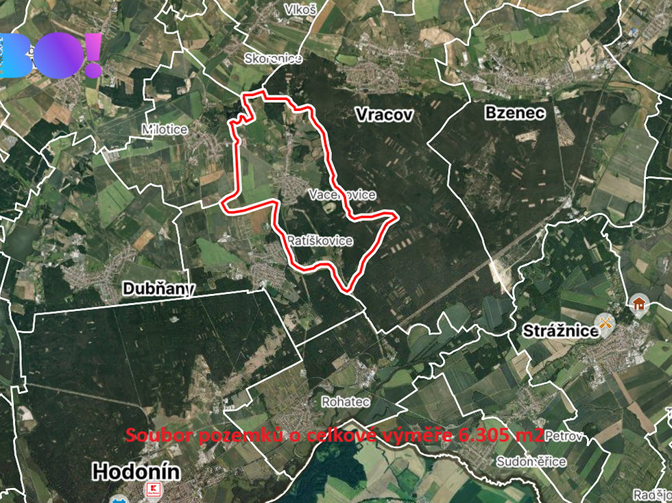Prodej zemědělské půdy 6305 m², Vacenovice